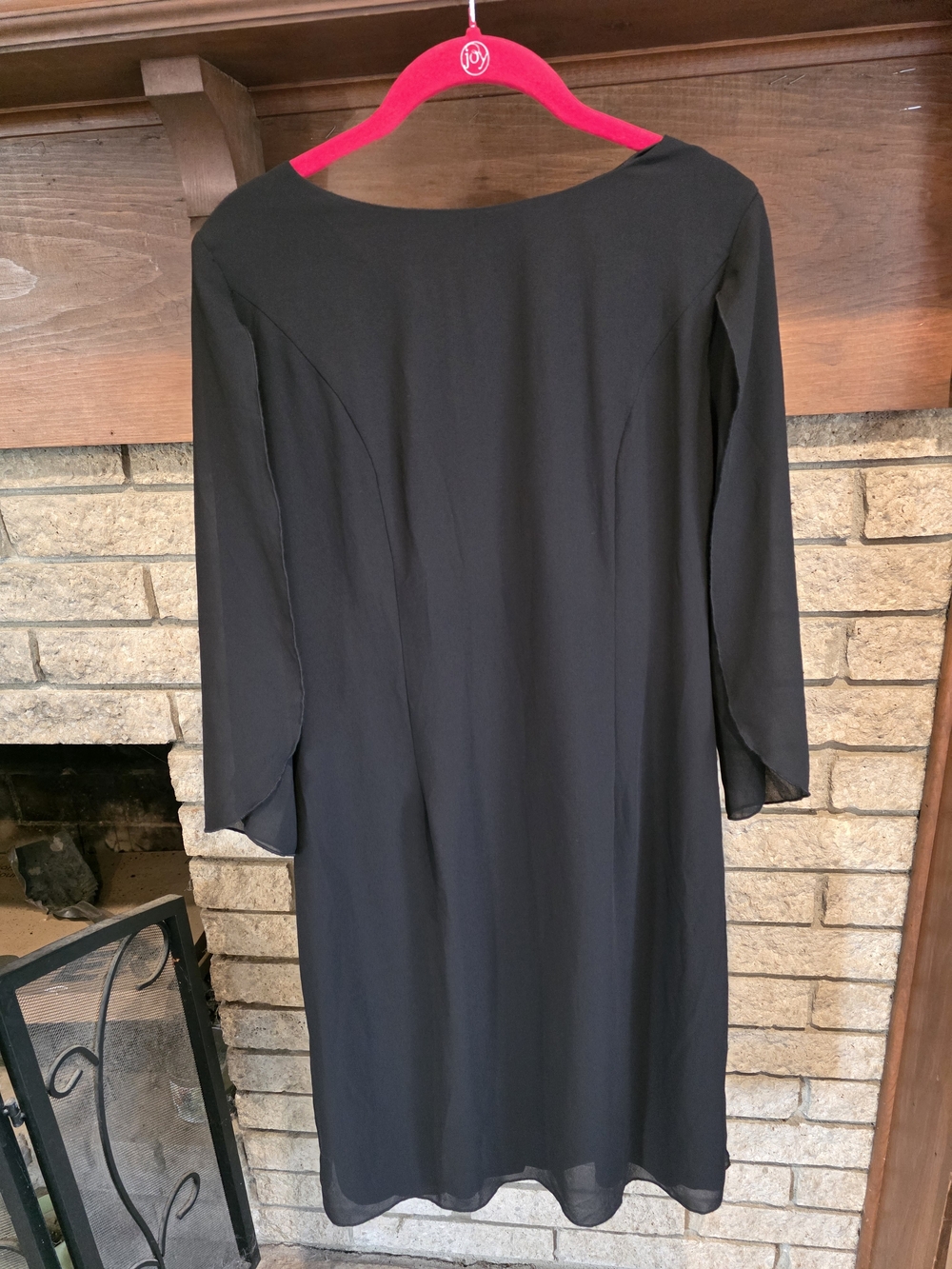 Grace Karin Black Chiffon-Sleeve Midi Dress - Picture 2 of 6